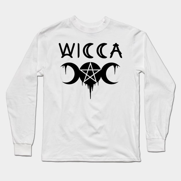 WICCA, WITCHCRAFT, TRIPLE GODDESS Long Sleeve T-Shirt by Tshirt Samurai